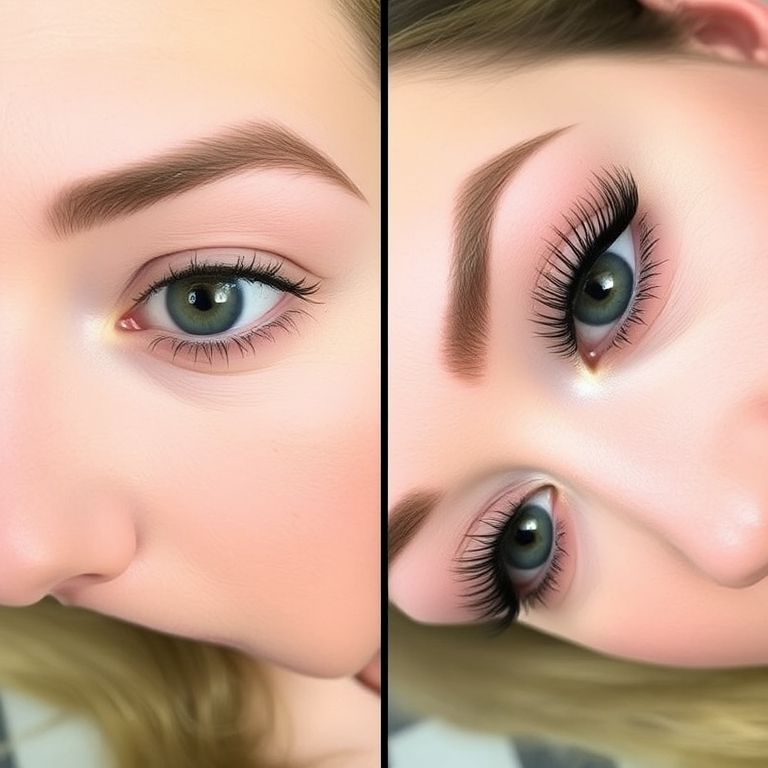 Before & After Transformation Individual Lashes
