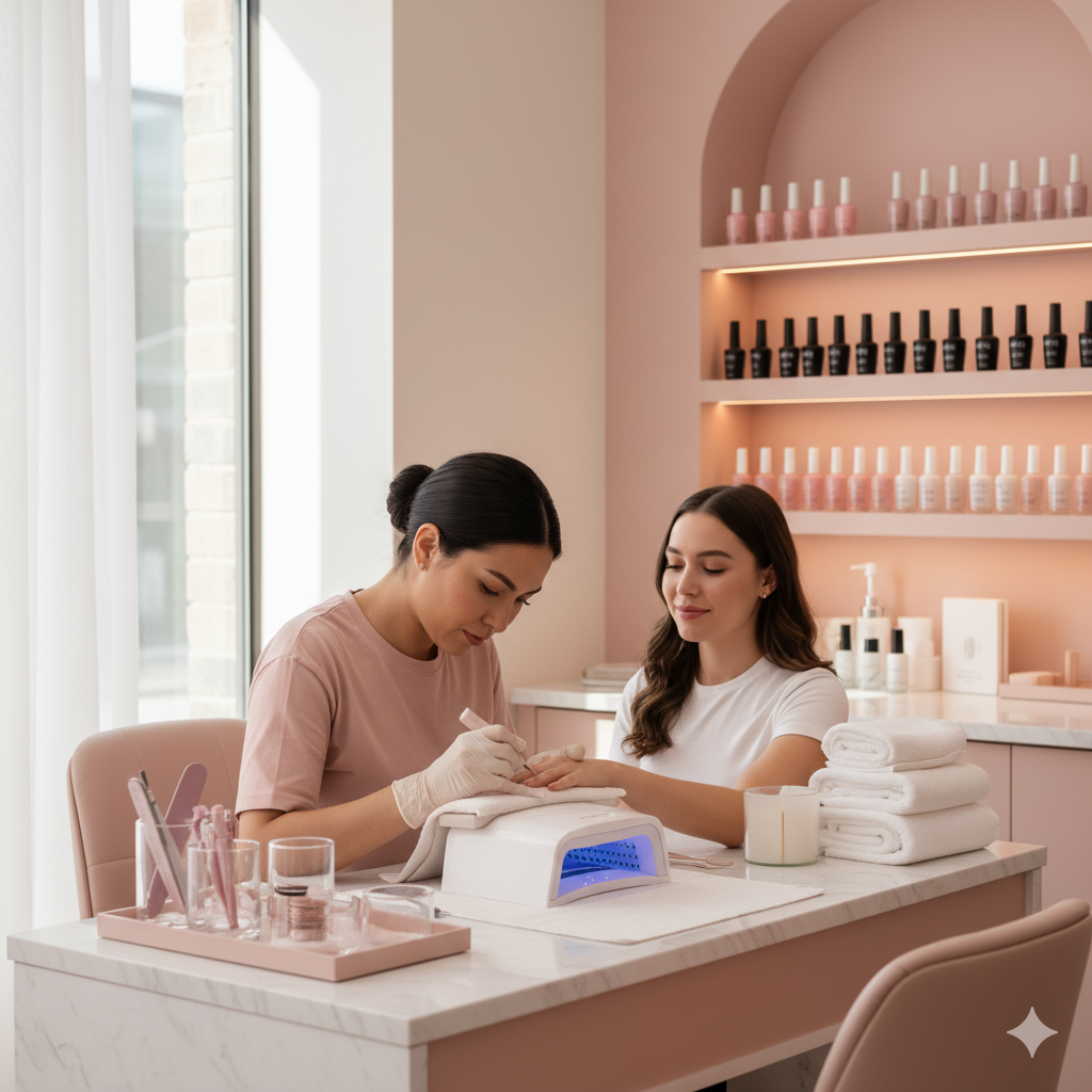 Luxury Salon Experience manicure at Lincoln CT Nail Spa