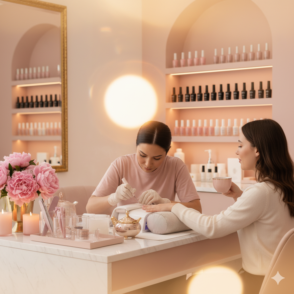 Luxury Salon Experience manicure at Lincoln CT Nail Spa