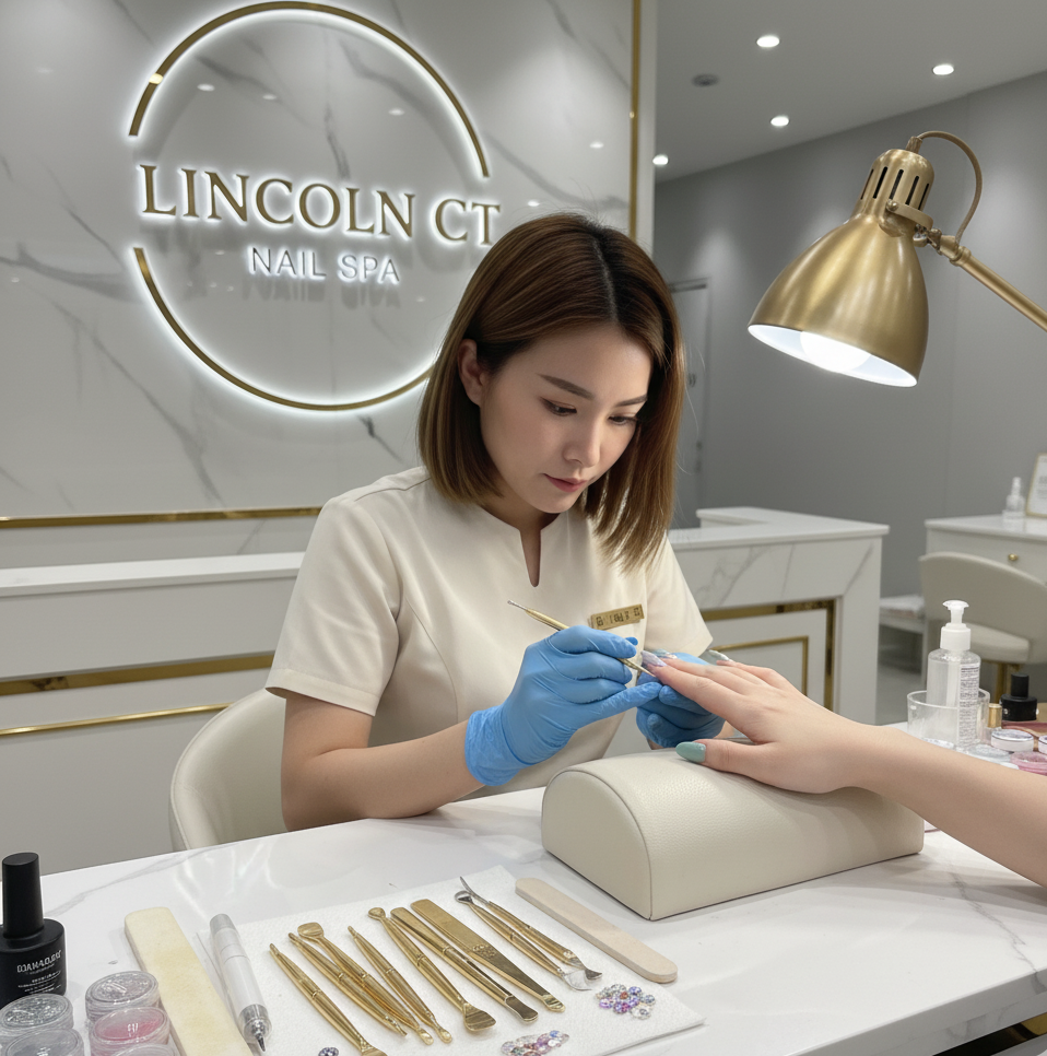 Relaxing Acrylic Nails at Lincoln CT Nail Spa